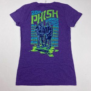 Phish 2016 Tour T Shirt Women's Medium Purple Rayon Tri Blend